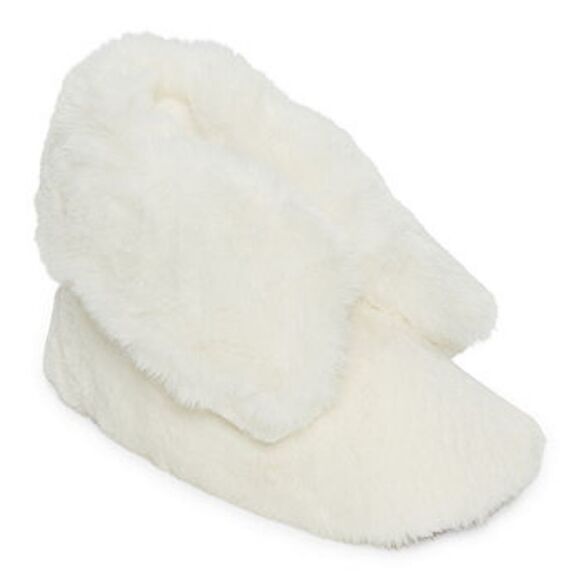 Faux Fur Short Womens Bootie Slippers - Picture 2 of 2